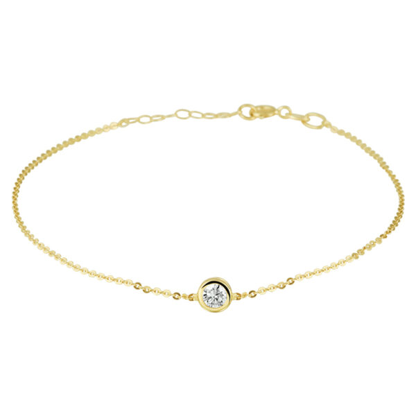 armband zirkonia 1,0 mm 16 + 2 cm 14K geelgoud