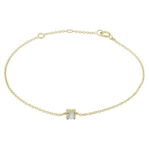 armband zirkonia 15,5 - 17 - 18,5 cm 14K geelgoud