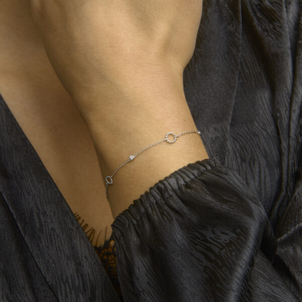 armband zirkonia 16 + 2 cm zilver gerhodineerd - Afbeelding 2