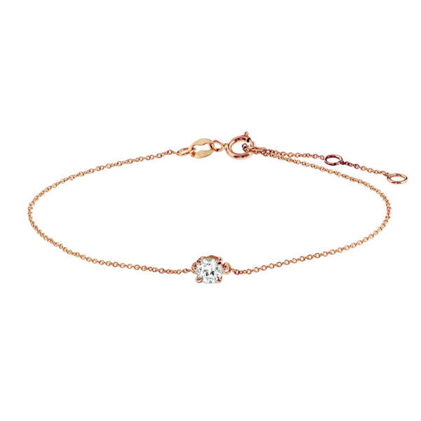 armband zirkonia 16,5 - 17,5 - 18,5 cm 14K roségoud
