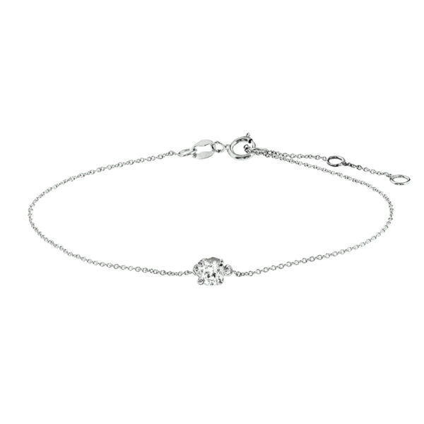 armband zirkonia 16,5 - 17,5 - 18,5 cm 14K witgoud
