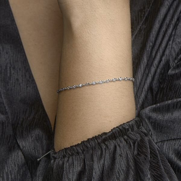 armband zirkonia 16,5 + 2 cm zilver gerhodineerd - Afbeelding 2