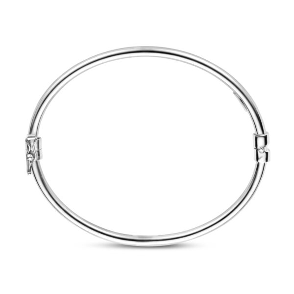 bangle 3 mm 60 mm zilver gerhodineerd - Afbeelding 3