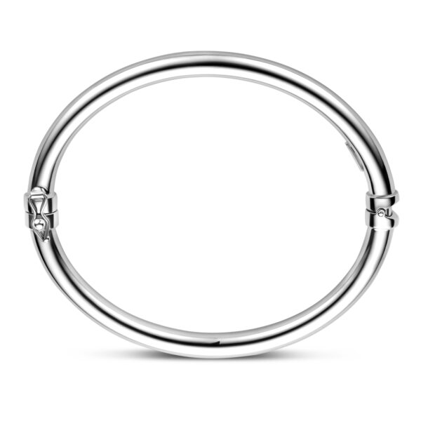 bangle 5 mm 60 mm zilver gerhodineerd - Afbeelding 3