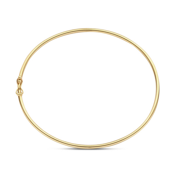 bangle dop ronde buis 1,8 mm 60 x 52 mm 14K geelgoud - Afbeelding 3