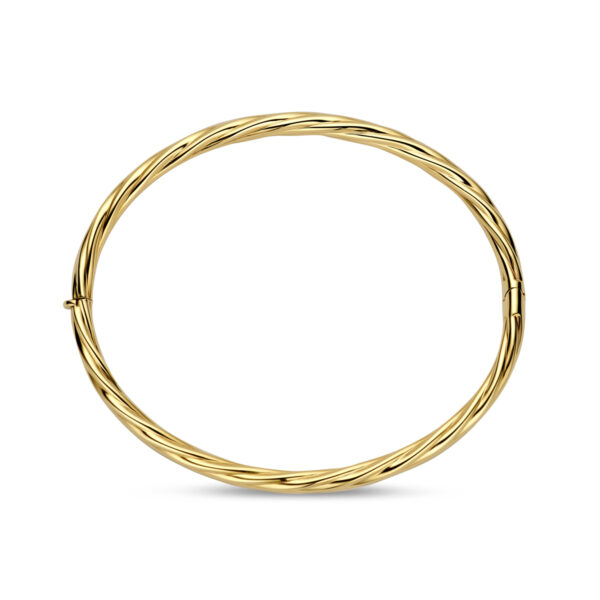 bangle scharnier 6,0 mm 60 mm 14K geelgoud - Afbeelding 3