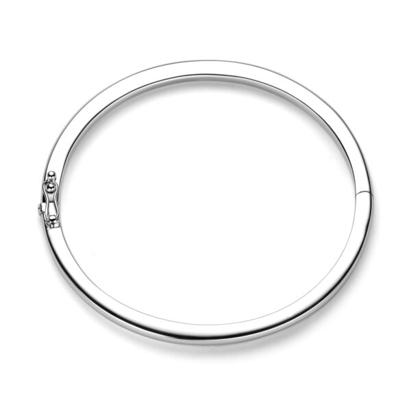 bangle scharnier massief 4 x 60 mm zilver gerhodineerd - Afbeelding 3