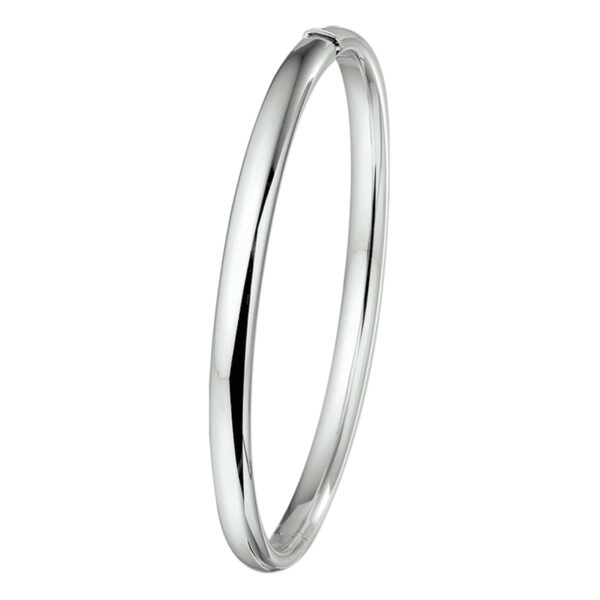 bangle scharnier ovale buis 5 x 60 mm 14K witgoud