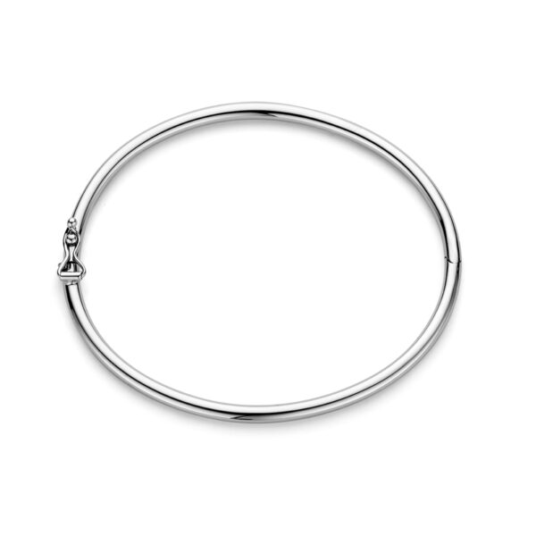 bangle scharnier ronde buis 3 x 60 mm 14K witgoud - Afbeelding 3