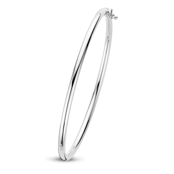 bangle scharnier ronde buis 3 x 60 mm 14K witgoud