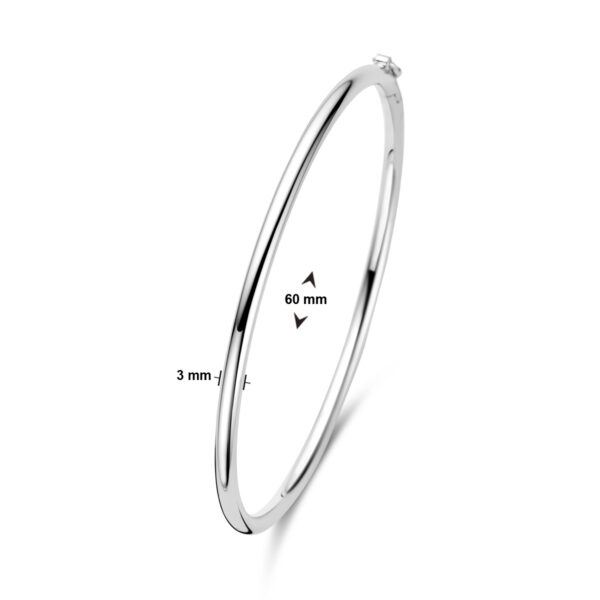 bangle scharnier ronde buis 3 x 60 mm zilver gerhodineerd - Afbeelding 4