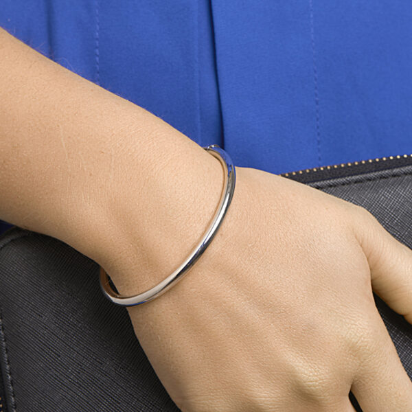 bangle scharnier ronde buis 4 x 60 mm zilver gerhodineerd - Afbeelding 2