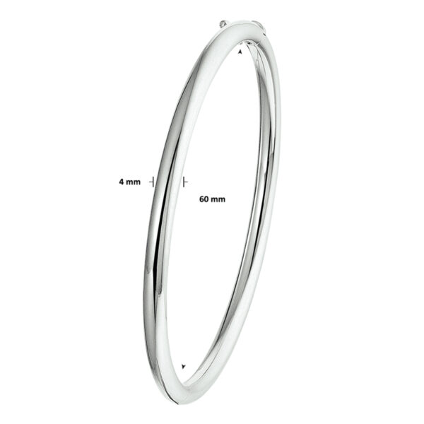 bangle scharnier ronde buis 4 x 60 mm zilver gerhodineerd - Afbeelding 3