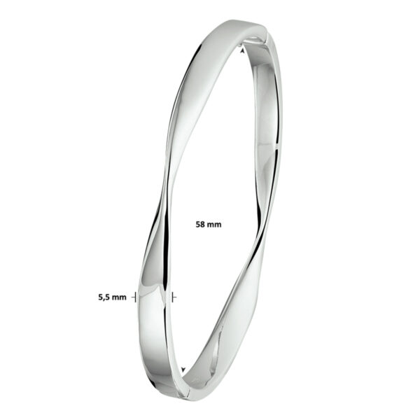 bangle scharnier zilver gerhodineerd - Afbeelding 4