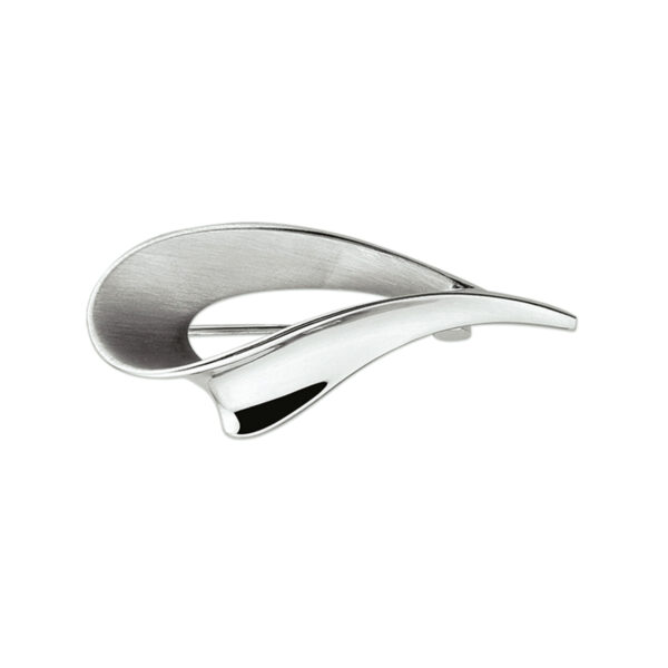 broche poli/mat zilver gerhodineerd
