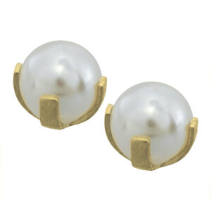 caflon schietknopjes 18 krt. goud synth. parel caflon push through systeem