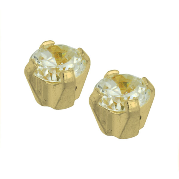 caflon schietknopjes 18 krt. goud zirkonia caflon push through systeem