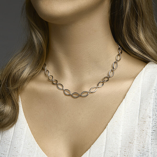 collier 10 mm 45 cm zilver gerhodineerd - Afbeelding 2