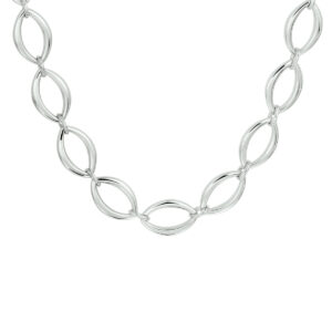 collier 10 mm 45 cm zilver gerhodineerd