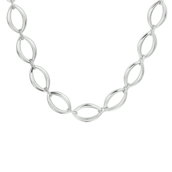 collier 10 mm 45 cm zilver gerhodineerd