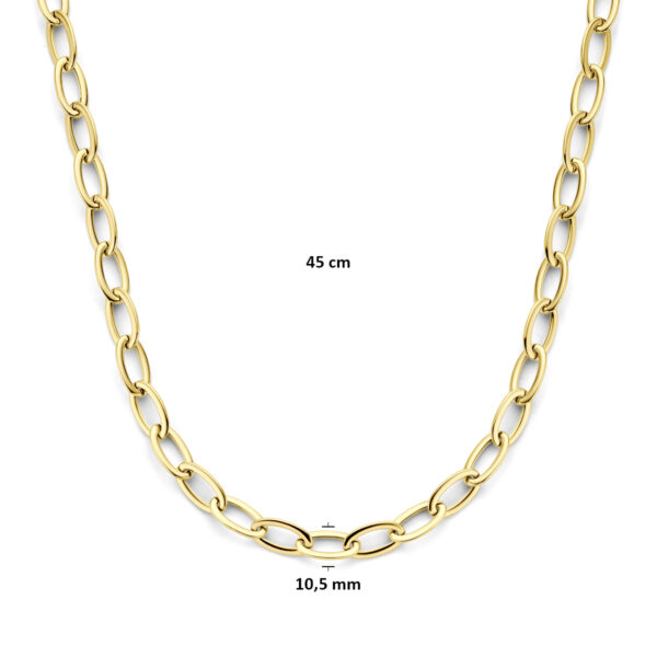 collier 10,5 mm 45 mm 14K geelgoud - Afbeelding 4