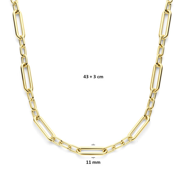 collier 11 mm 43 + 3 cm 14K geelgoud - Afbeelding 4