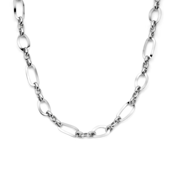 collier 11,5 mm 46 cm zilver gerhodineerd