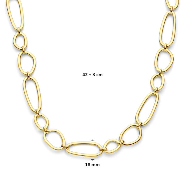 collier 18 mm 42 + 3 cm 14K geelgoud - Afbeelding 4