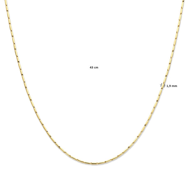 collier 1,9 mm 43 cm 14K geelgoud - Afbeelding 4