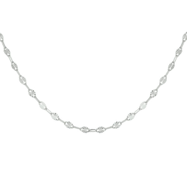 collier 2,5 mm 40 + 4 cm zilver gerhodineerd