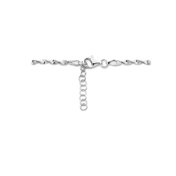 collier 2,7 mm 42 + 3 cm zilver gerhodineerd - Afbeelding 3