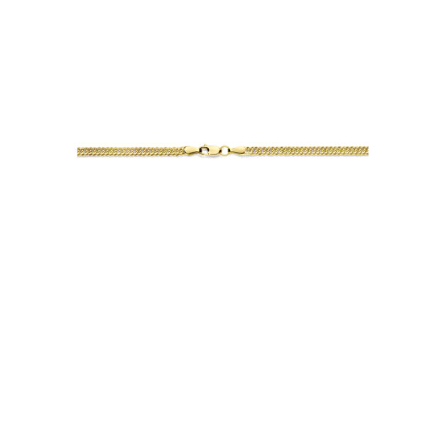 collier 3 mm 45 cm Silgold (geel met zilverkern) - Afbeelding 3
