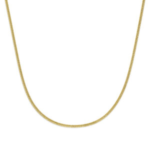 collier 3 mm 45 cm Silgold (geel met zilverkern)