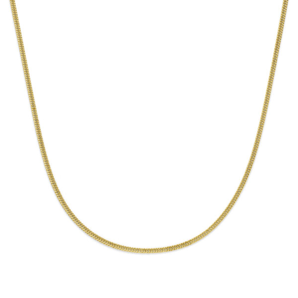 collier 3 mm 45 cm Silgold (geel met zilverkern)