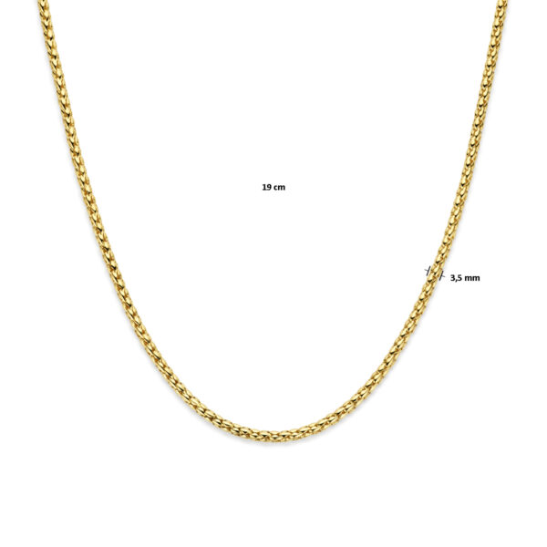 collier 3,5 mm 45 cm 14K geelgoud - Afbeelding 4