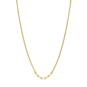 collier 3,6 mm 40 + 5 cm 3 micron zilver verguld (geel)