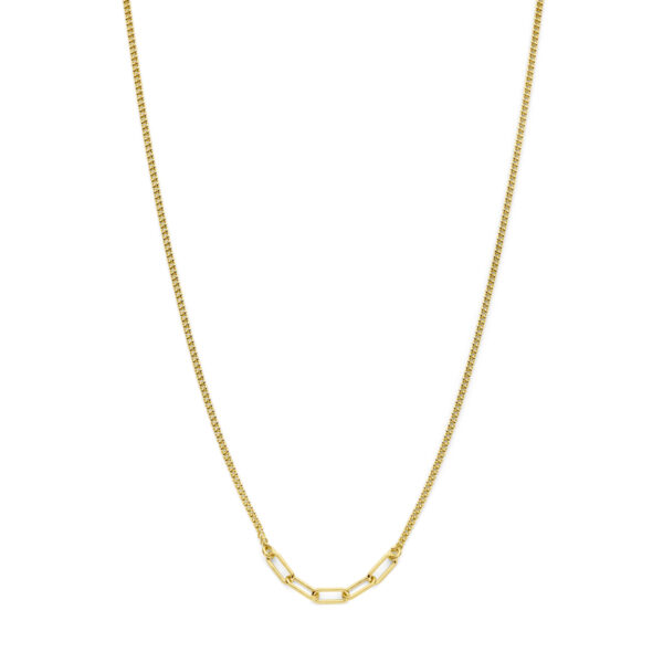 collier 3,6 mm 40 + 5 cm 3 micron zilver verguld (geel)
