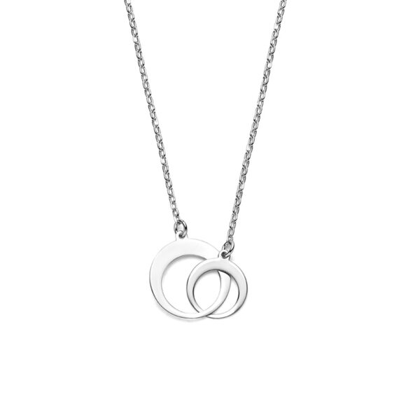 collier 40 + 4 cm zilver gerhodineerd