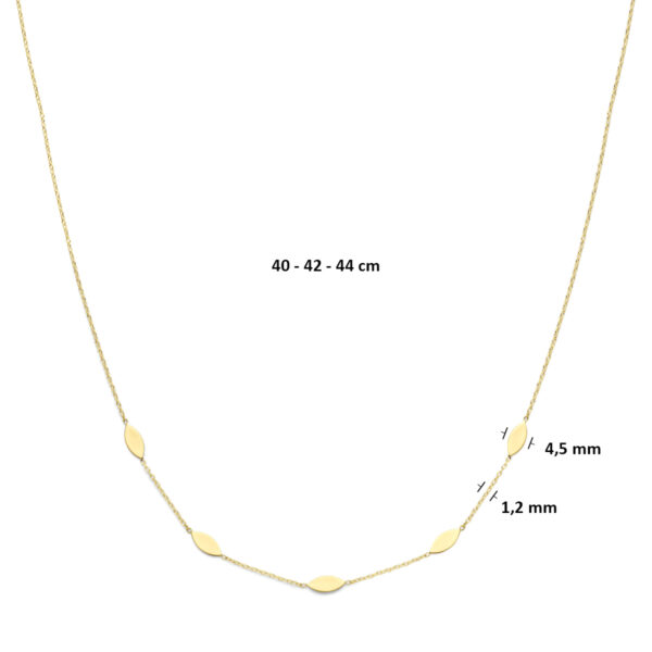 collier 40 - 42 - 44 cm 14K geelgoud - Afbeelding 4