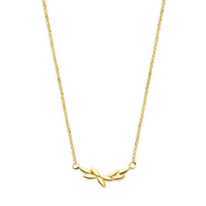 collier 40 + 5 cm 3 micron zilver verguld (geel)