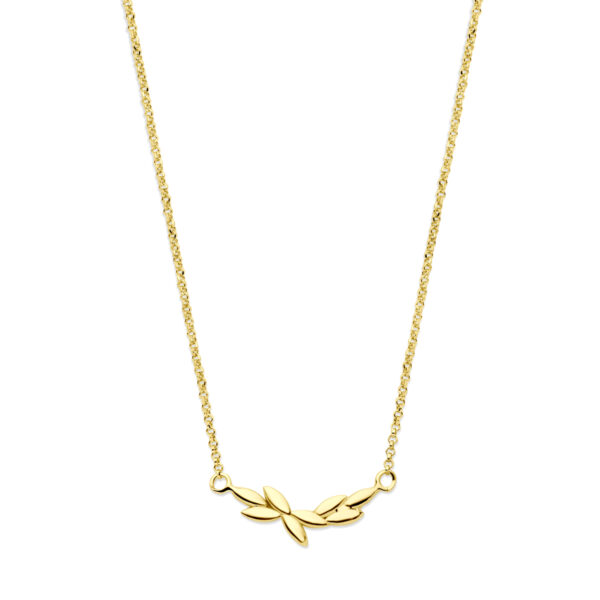 collier 40 + 5 cm 3 micron zilver verguld (geel)