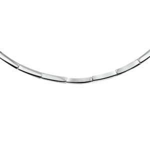 collier 4,0 mm 43 + 3 cm zilver gerhodineerd