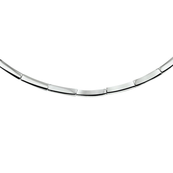 collier 4,0 mm 43 + 3 cm zilver gerhodineerd