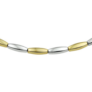 collier 4,0 mm 45 cm bicolor gestift 14K geelgoud