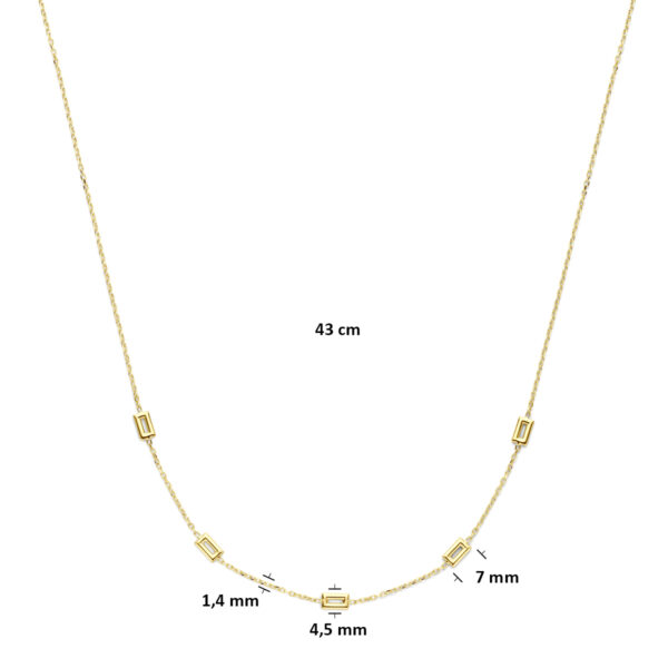collier 43 cm 14K geelgoud - Afbeelding 4