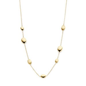 collier 43 cm poli/mat 14K geelgoud