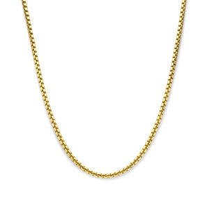 collier 4,3 mm 45 cm Silgold (geel met zilverkern)