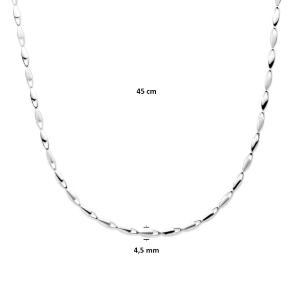 collier 4,5 mm 19 cm zilver gerhodineerd - Afbeelding 4