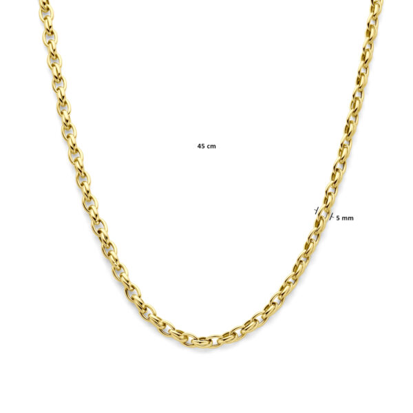 collier 5,0 mm 45 cm 18K geelgoud - Afbeelding 4