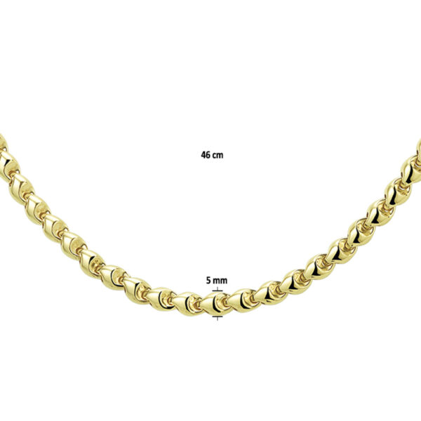 collier 5,0 mm 46 cm 14K geelgoud - Afbeelding 3
